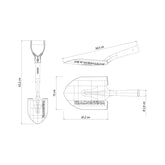 Hectarul - Lopata mini cu varf ascutit, 65 cm, Tramontina